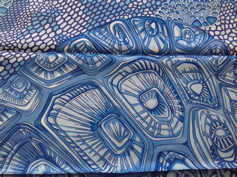 Hermès Silk Scarf De Madras A Zakynthos Turtle Blue White 90 